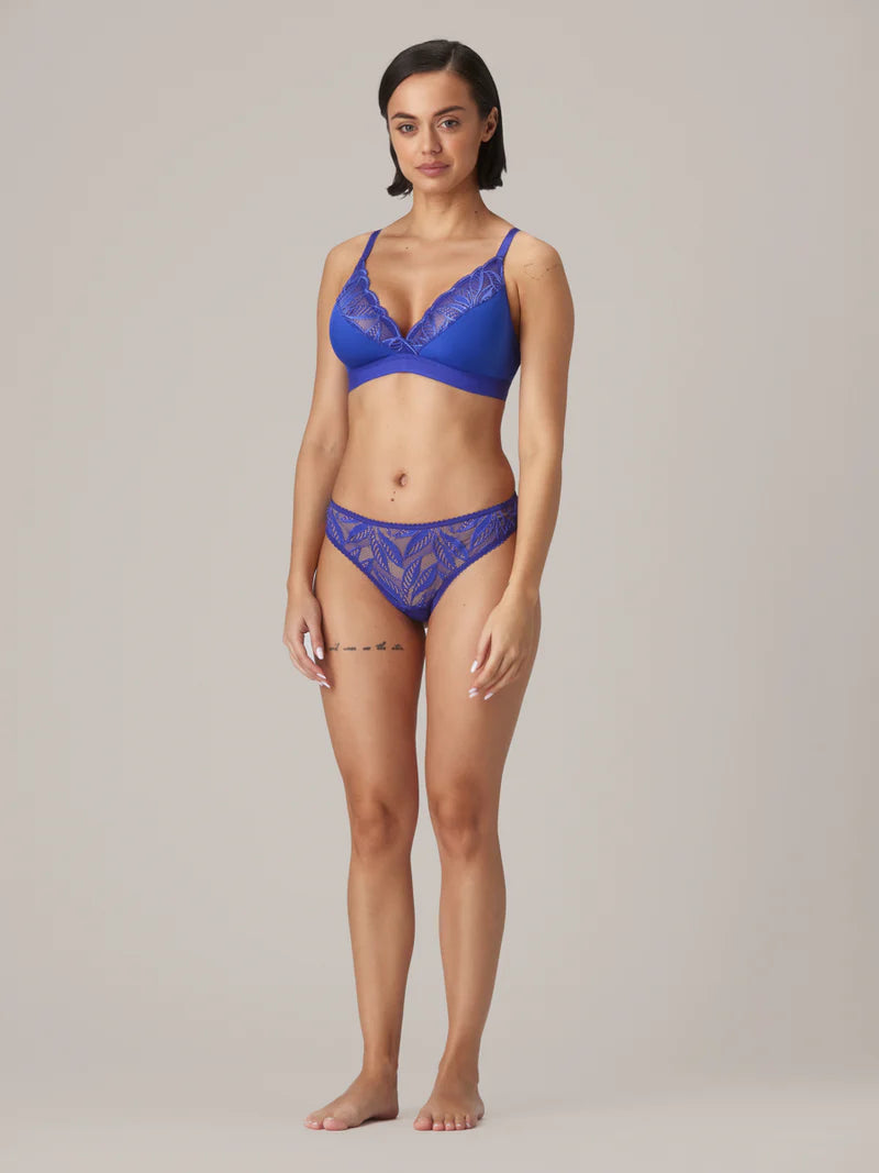 Компрессионное бельё с синем кружевом и лайкрой LCD 141