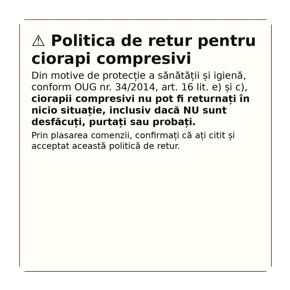 Ciorapi compresivi antitrombotici, 3/4 până la genunchi, grad compresie I, cu vârf